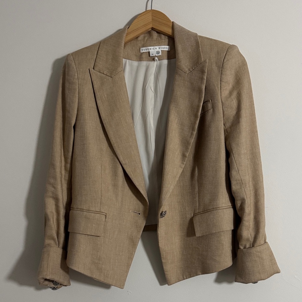 Veronica Beard Linen Dickey Jacket